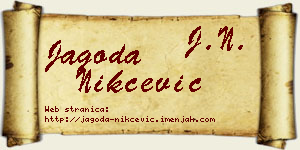 Jagoda Nikčević vizit kartica